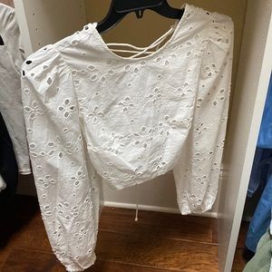 Eyelet crop top